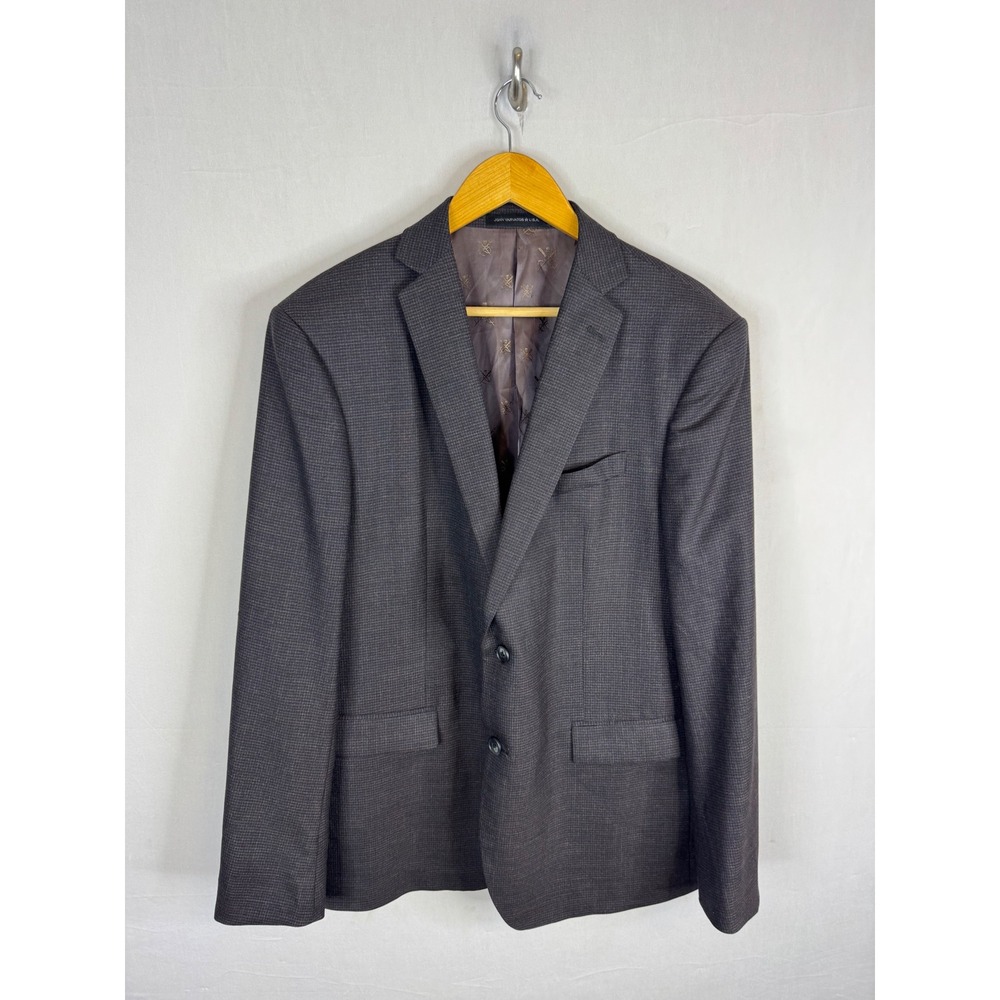 John Varvatos USA Bleecker-NN Wool Blazer Charcoal Grey Men 44 Suit Jacket